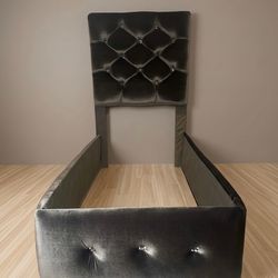 Grey toddler bed frame