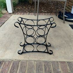Wrought Iron Wine Bottle Holder 