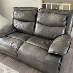 Real Leather Recliner Chair Like New