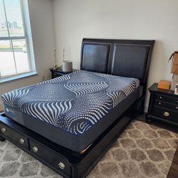 Queen Beb, 2 Nightstands And Mattress For Sale