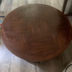 Solid Coffee Table On Rollers