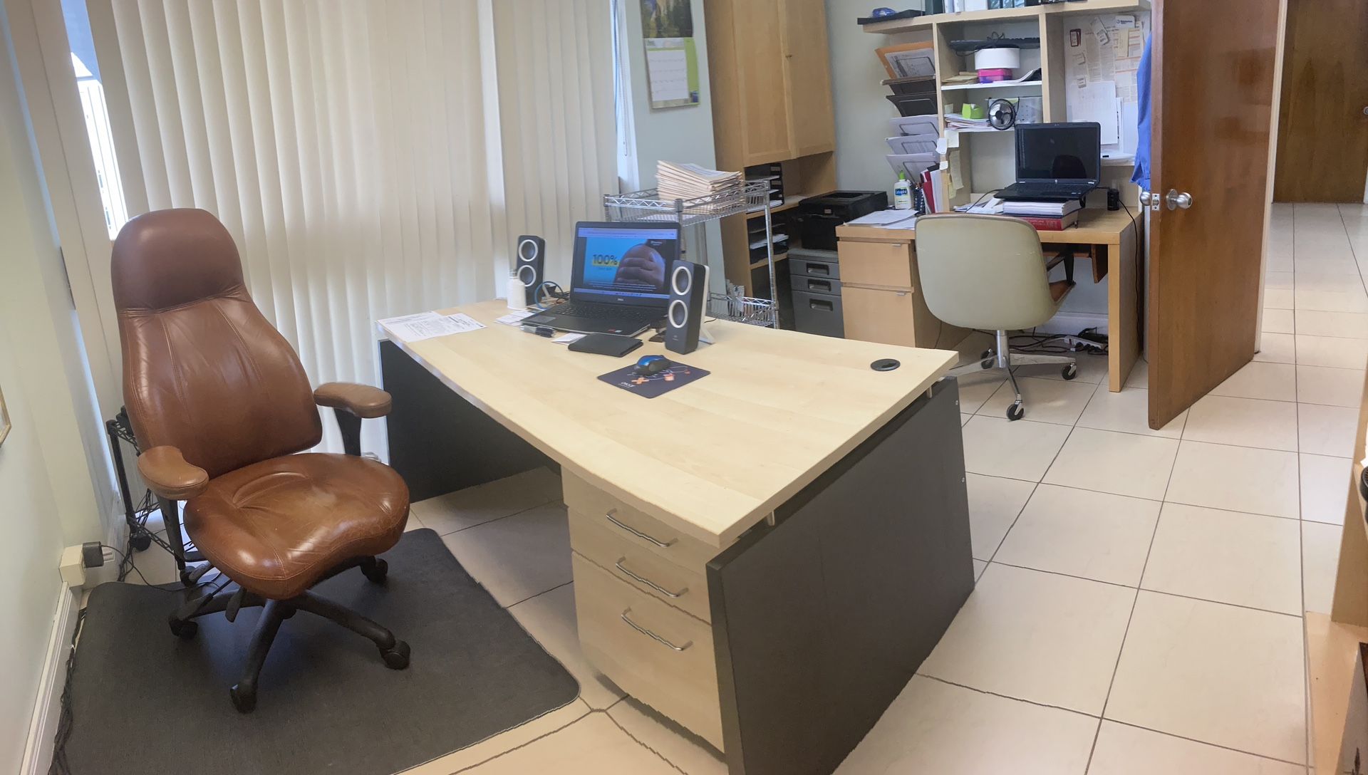 Office Desk With File Cabinet