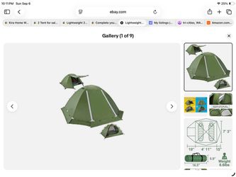 Clostnature Lightweight 2-Person Backpacking Tent - 4 Season Ultralight