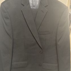 Men’s Joseph Abboud Suit – Black Pinstripe (Jacket + Pants)