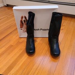 Hush Puppies Black Boots Girl Size 4