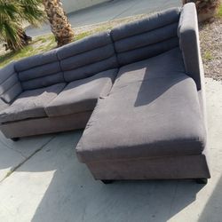 2 Piece Sectional Gray Sofa Couch-DELIVERY AVAILABLE