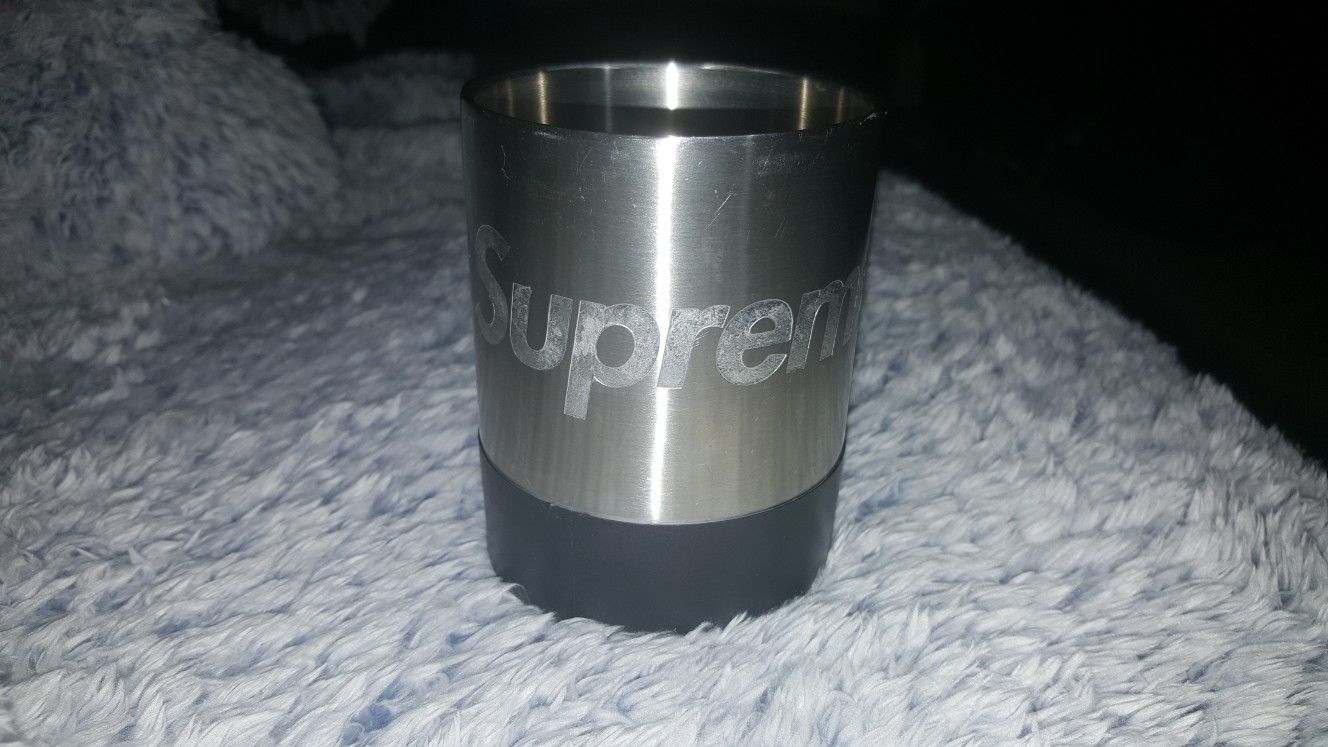 RARE engraved SUPREME stainless steel Mug