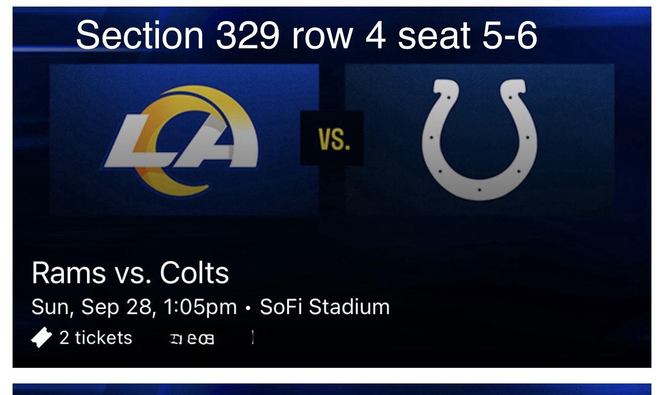 Rams Vs Colts