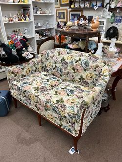 Antique Floral Love Seat