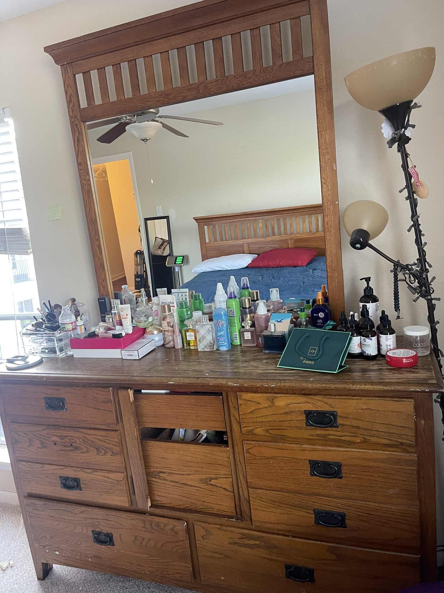 Makeup Vanity With Bedside Table 