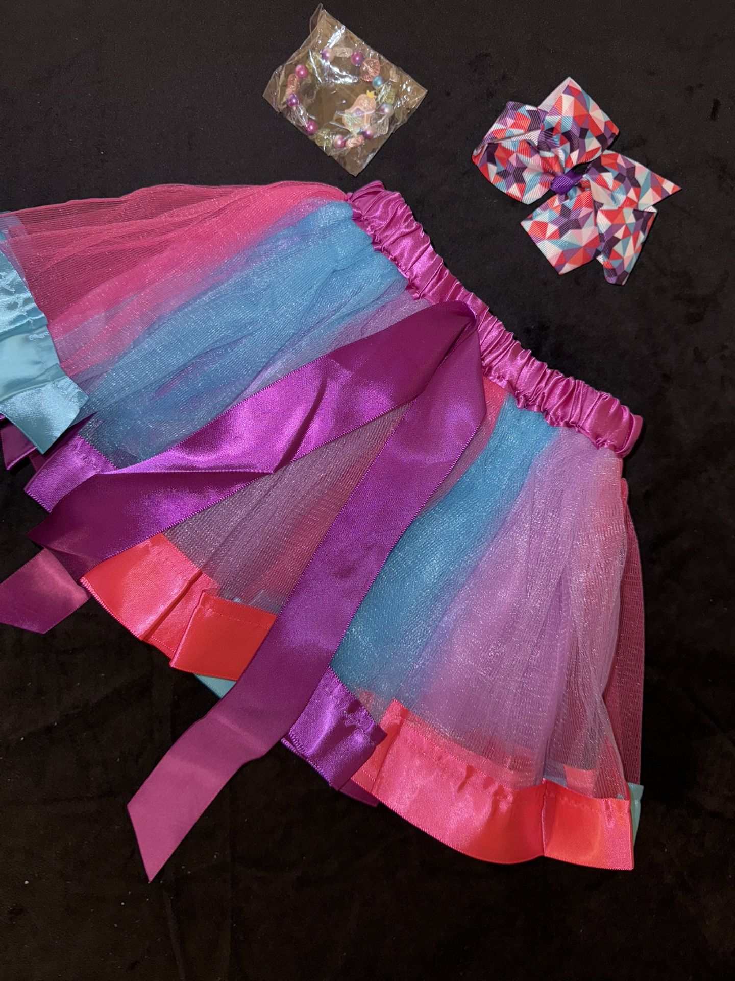2-4 Ballet Tulle Rainbow Tutu Skirt for Little Girls Dress 