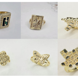 Gold plated  rings