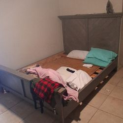 Full Size Bed Frame And Back Board