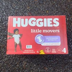 Huggies Size 4 Diapers 120 Count 
