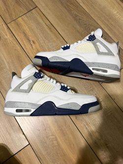 Size 9 Jordan 4s Navy