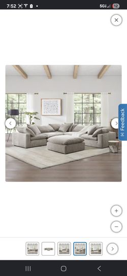 Sereen 6 PC Fabric Modular Sectional - Taupe
