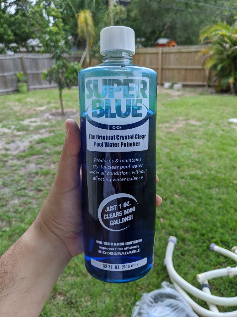 Super blue pool clarifyer