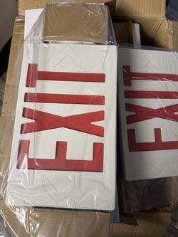 White LED Exit Sign Emergency Light