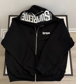 Supreme Black Zip-Up Hoodie