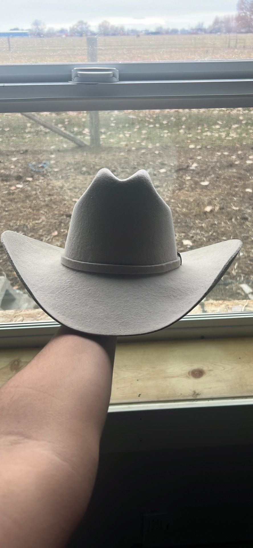 3x Smoke Grey Felt Cowboy Hat