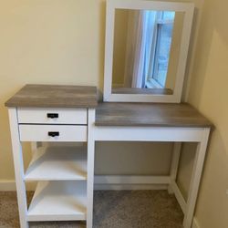 Sauder Cottage Road 54.409 in.H Soft White 2-Drawer Vanity