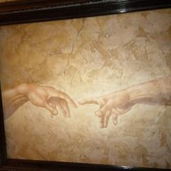 CREATION OF ADAM.  MICHELANGELO BUONARROTI