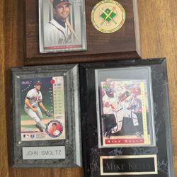Braves Baseball Card Plaques