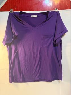 MIHOLL XL Purple V-Neck