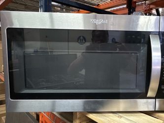 used Whirlpool Microwave 2.2 cu ft 1100W Stainless Steel Silver/Black
