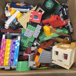 A 16lbs Bulk Lego Lot With Minifigs