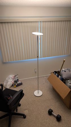 White LED Torchiere Floor Lamp