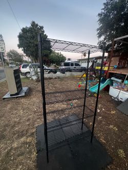 Five tier wire shelf adjustable