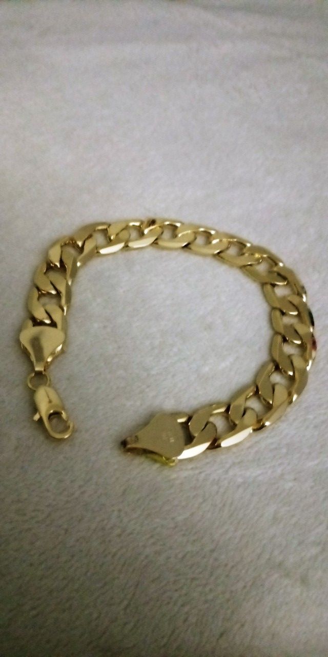 Bracelet for man in Gold plated 14K