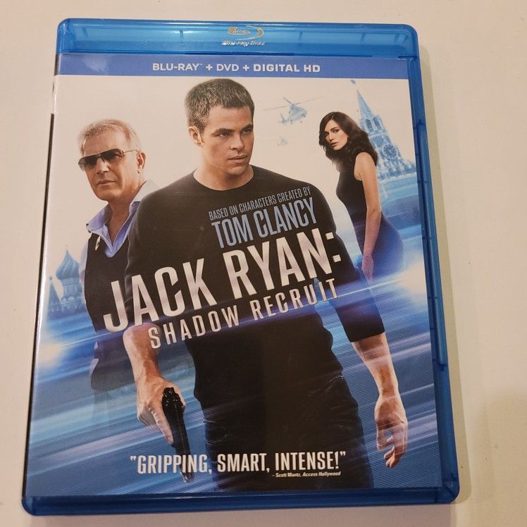 $5 BLU RAY MOVIE. JACK RYAN:SHADOW RECRUIT. BLU RAY / DVD ONLY. NO DIGITAL. $5 OR TRADE FOR A MOVIE TITLE I DO NOT ALREADY OWN.