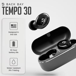 Back Bay Audio Tempo 30 Wireless Earbuds for Small Ears