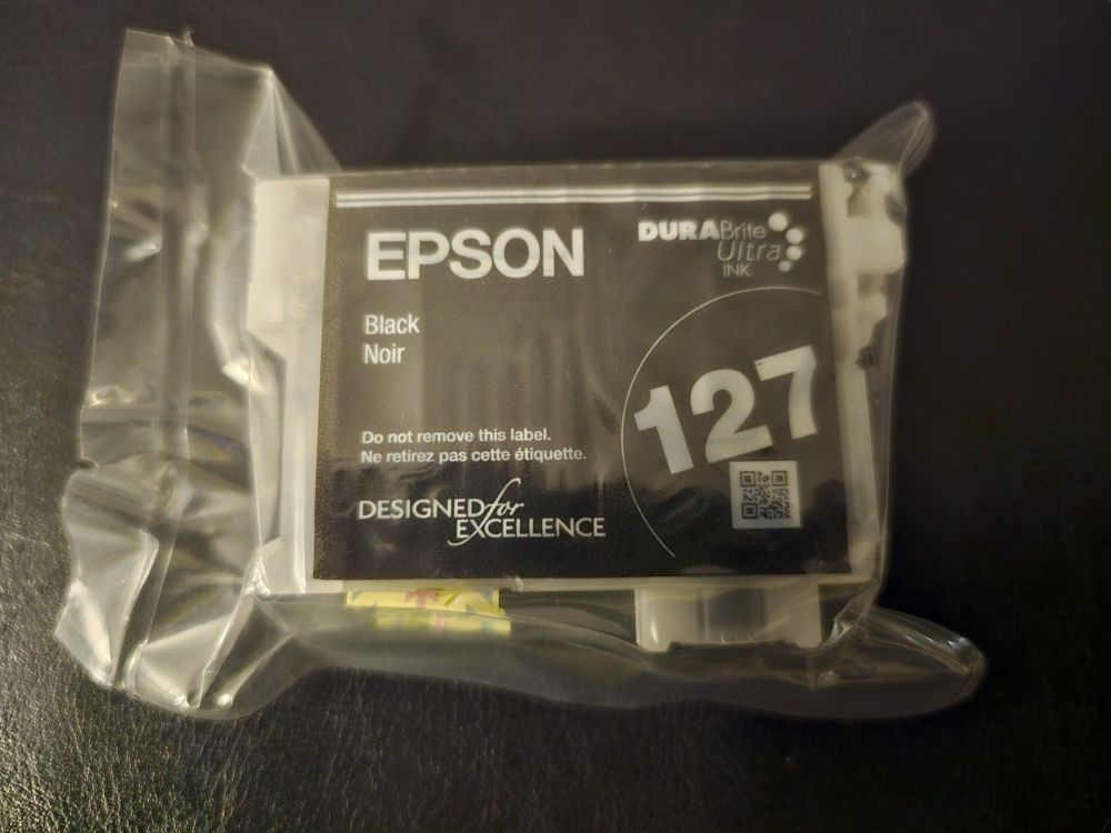 3 Hi Capacity Black (127) Ink Cartridges For Epson Printers
