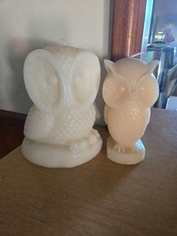 Owl Shaped Candles Set of Two