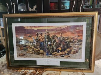 75th Anniversary Commemorative Painting Of The U.S. Navy Seabees Framed Print