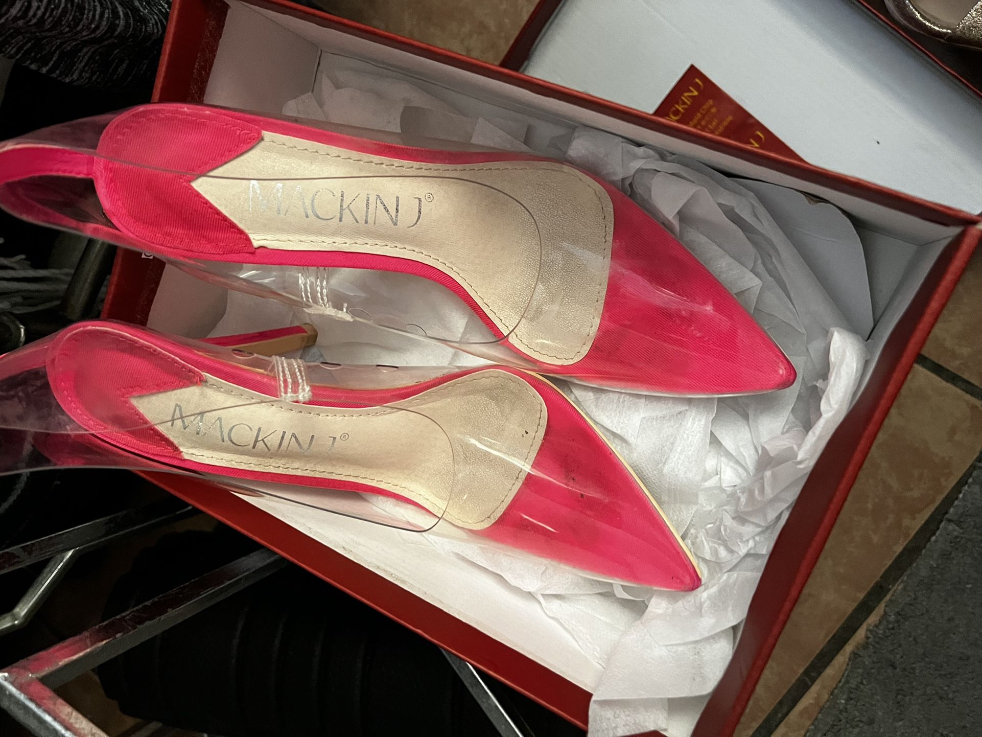 Pink Clear Heels