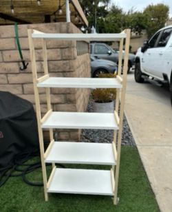 EKENABBEN Open shelf unit, aspen/white,
