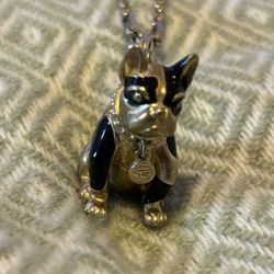 Silver Dog And Dragon Pendant 