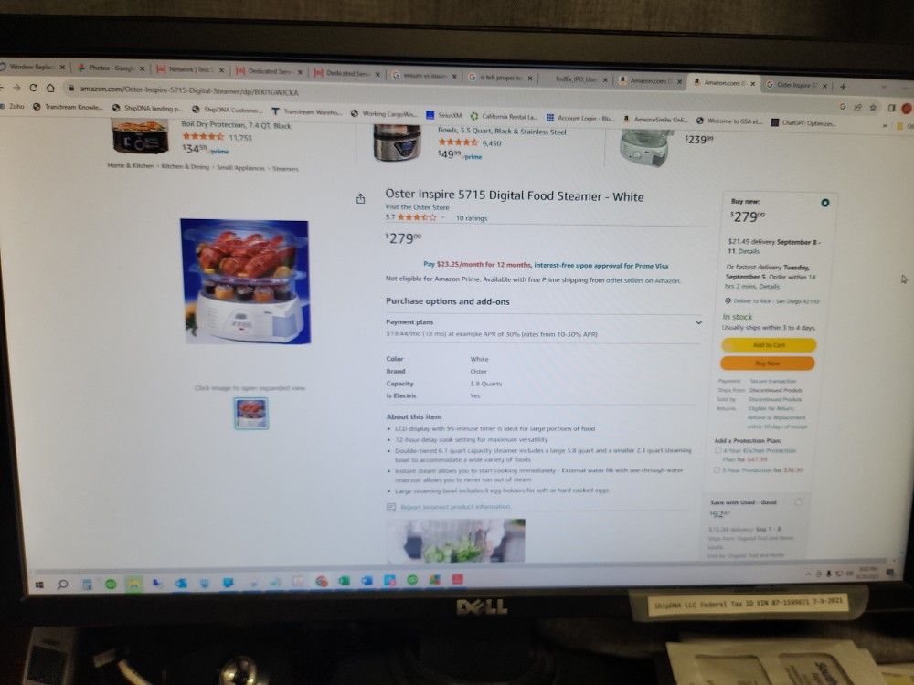 Oster Inspire 5715 Digital Food Steamer - White
