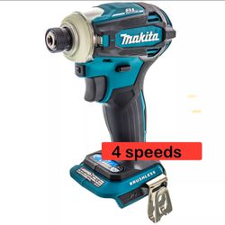 Makita New 1/4” Impact 18v -4 Speeds Brushless - No Battery