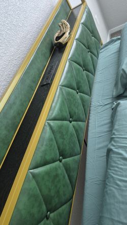 Green And Gold Queen Bed Frame