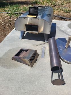 Pizza oven. Burns pellets