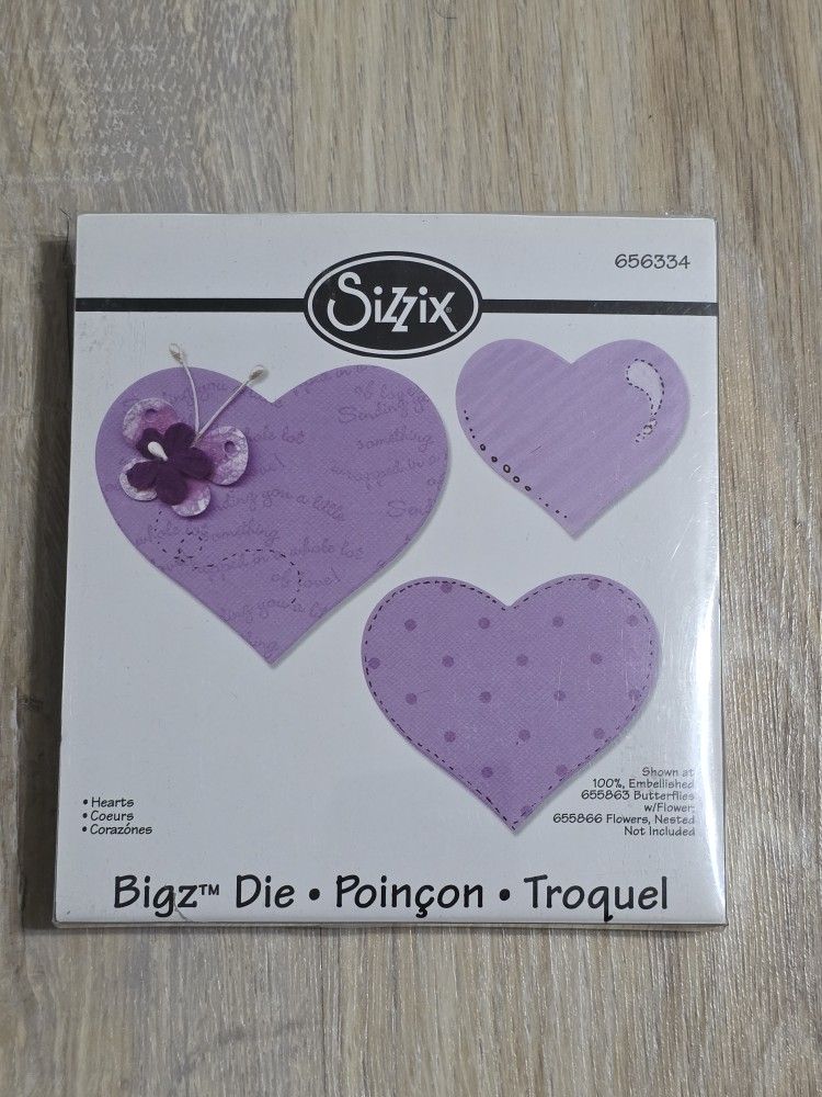 Sizzies Bigz Die Hearts 656334 Dies Set