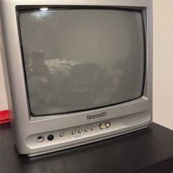 Panasonic CT-13R37S 13” Silver CRT TV Retro Gaming AV Input Vintage 2003 Tested VHS