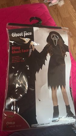 Ghost face girl bling costume