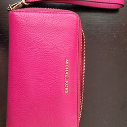 Pink Michael Kros Wristlet 