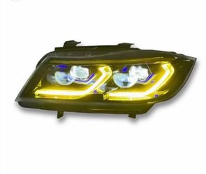 BMW 3 SERIES G20 STYLE COLOR SWITCHING LED HEADLIGHTS (WHITE / YELLOW) 06-2011 SEDAN